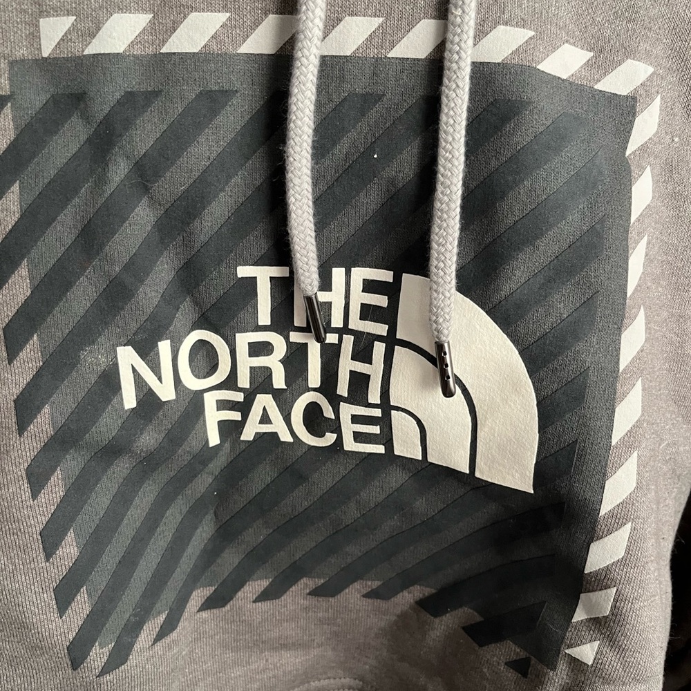 The North Face Cropped Heather Gray Hoodie - Picture 4 of 6
